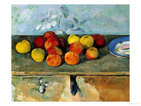 Still Life of Apples and Biscuits, 1880-82 - Paul Cezanne Painting